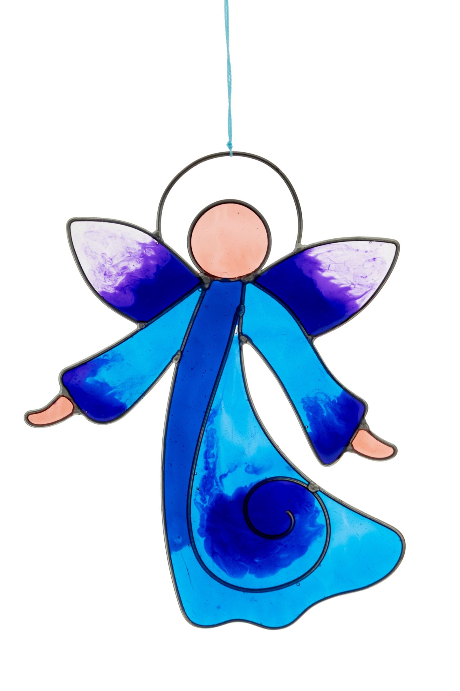 Engel blau/violett Fensterbild – Seelenecho