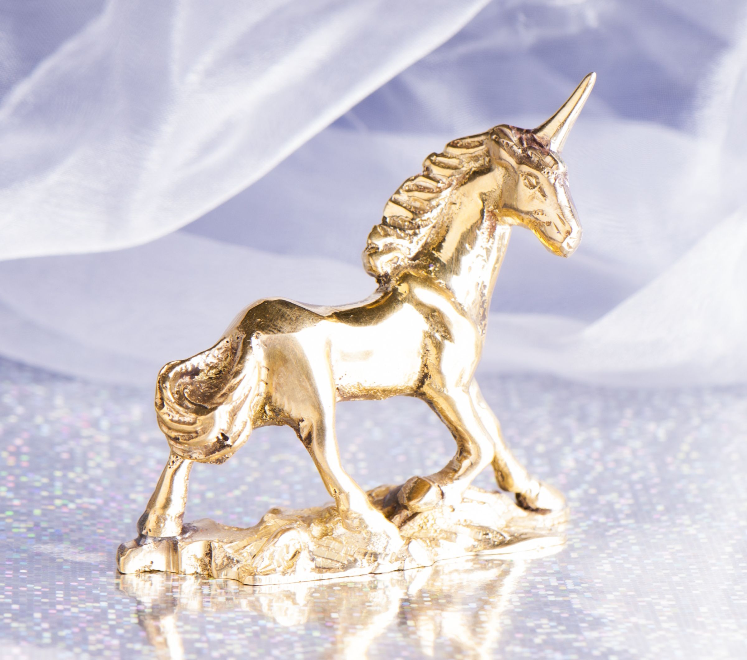 Einhorn, Messing poliert – Seelenecho