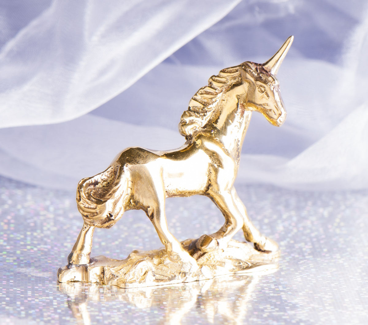 Einhorn, Messing poliert – Seelenecho