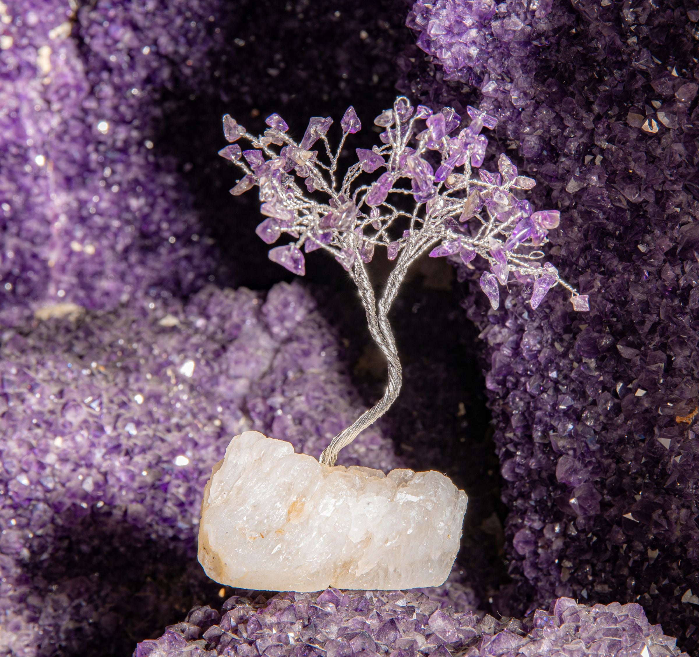 Kristallbaum Amethyst mit Zeolith – Ansicht 2