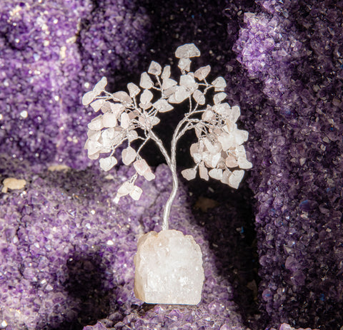 Kristallbaum Rosenquarz mit Zeolith – Ansicht 2
