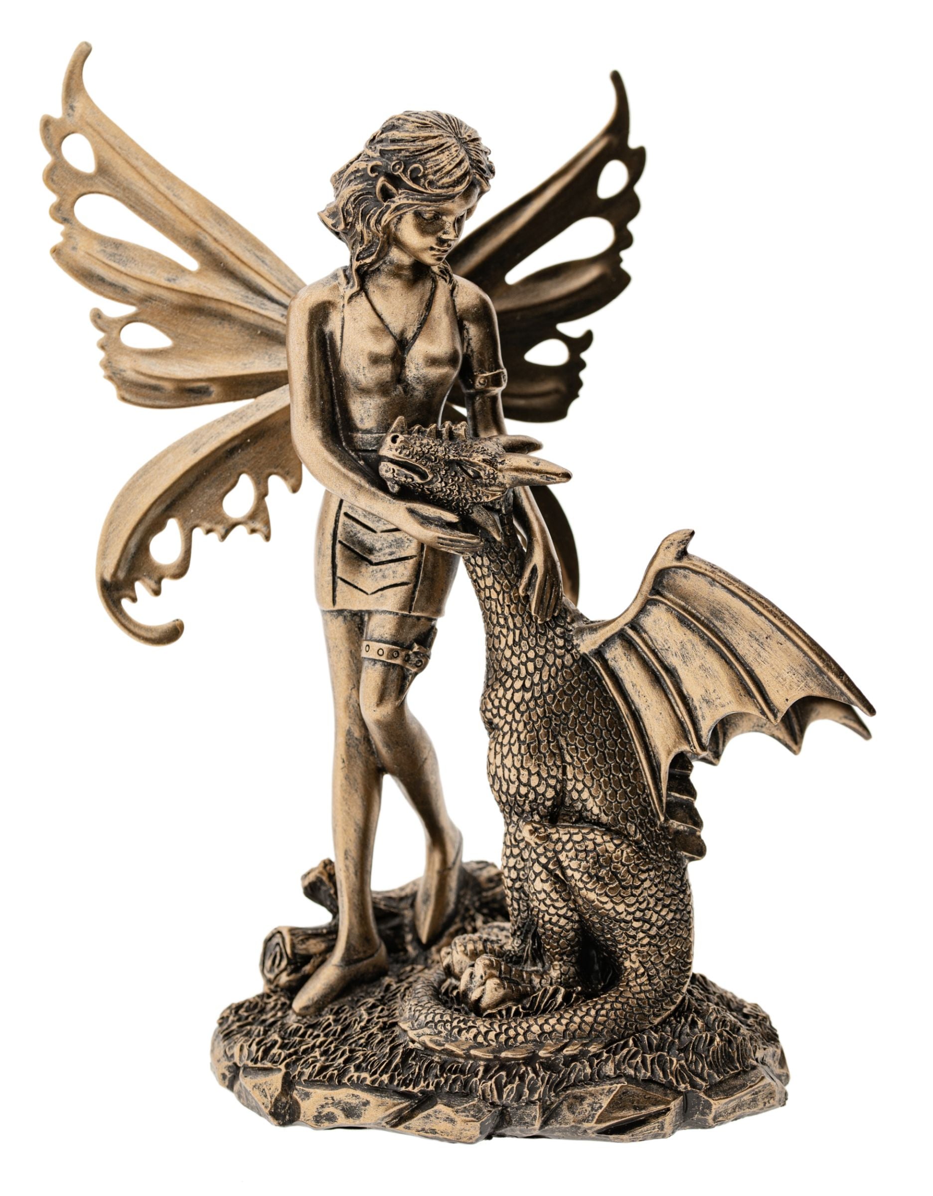 Krafttierelfe Drache Kunstharz, 20cm – Seelenecho