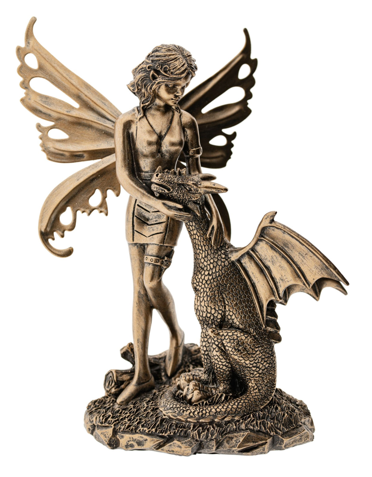 Krafttierelfe Drache Kunstharz, 20cm – Seelenecho