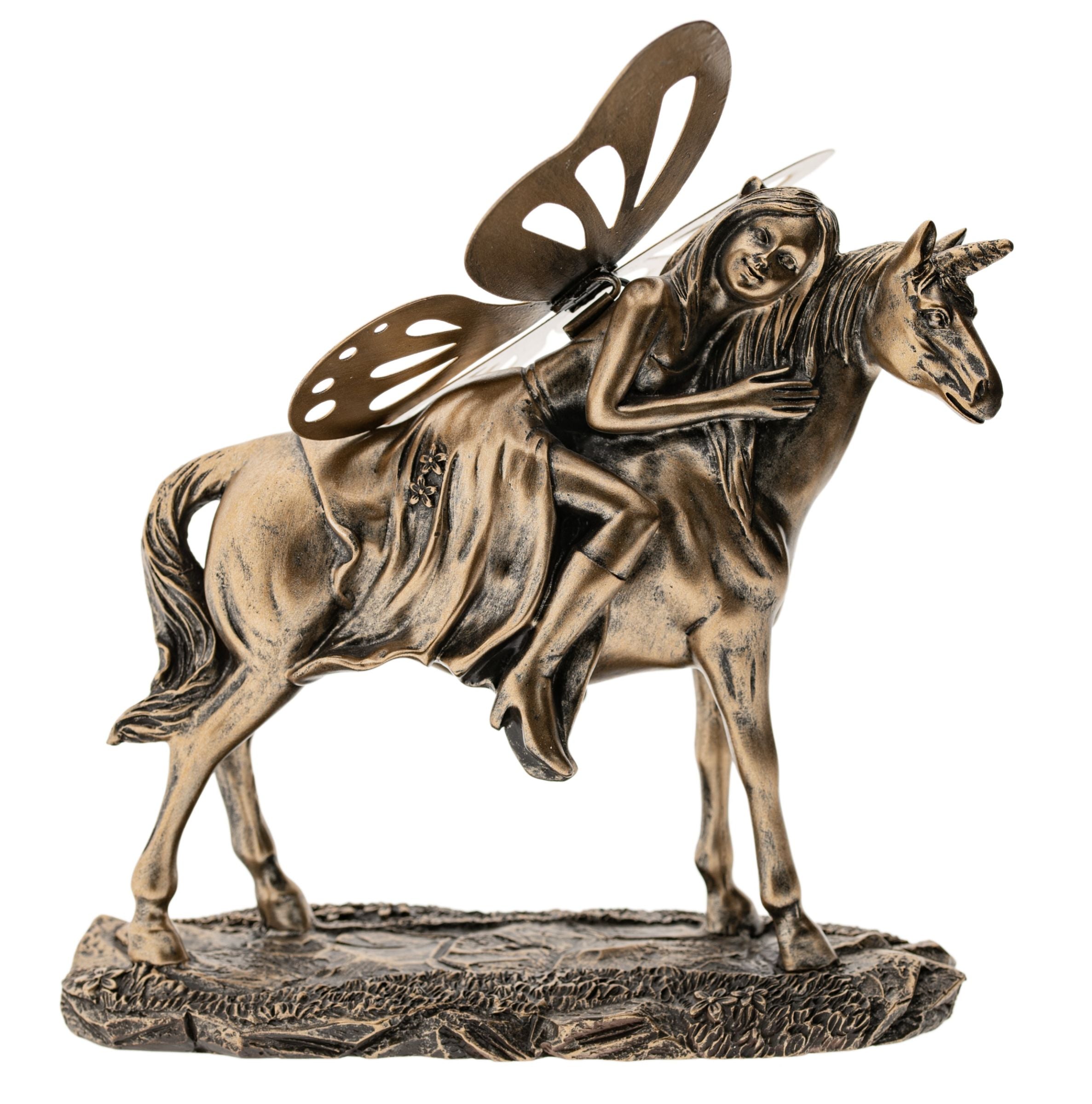 Krafttierelfe Einhorn Kunstharz, 17 cm – Seelenecho