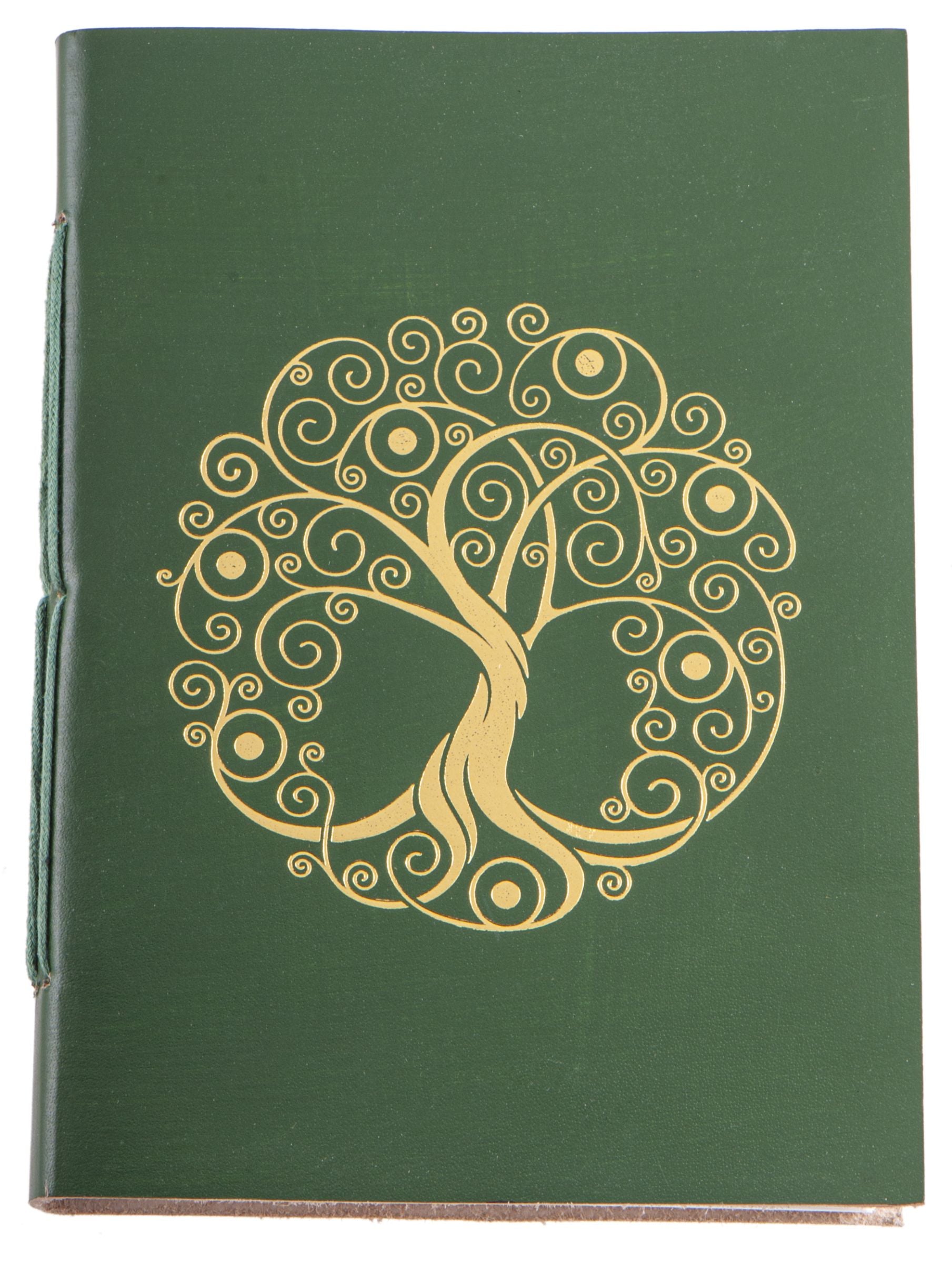 Schreibbuch Lebensbaum grün/gold 144 Seiten – Seelenecho