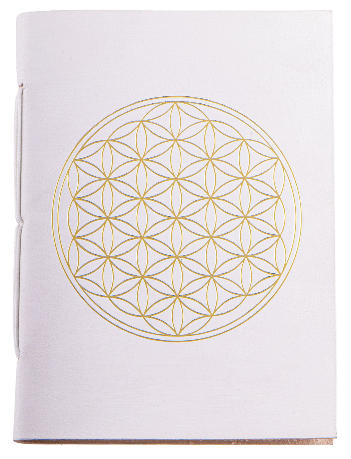 Schreibbuch Lebensblume weiß/gold 144 Seiten – Seelenecho