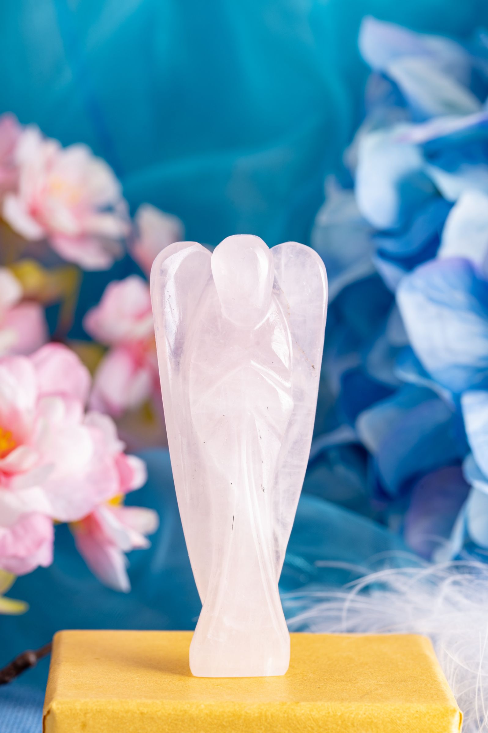 Engelchen aus Rosenquarz Größe L – Ansicht 2