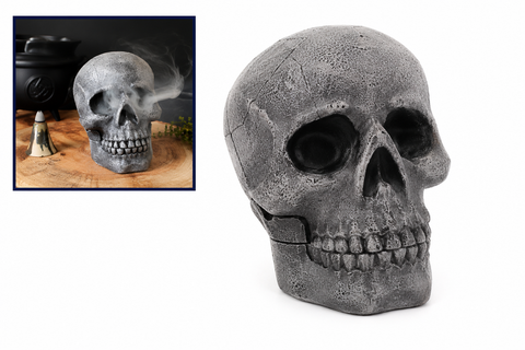 Totenkopf Räucherkegelhalter – Mystische Rauchinszenierung mit Gothic-Flair | Für Räucherkegel