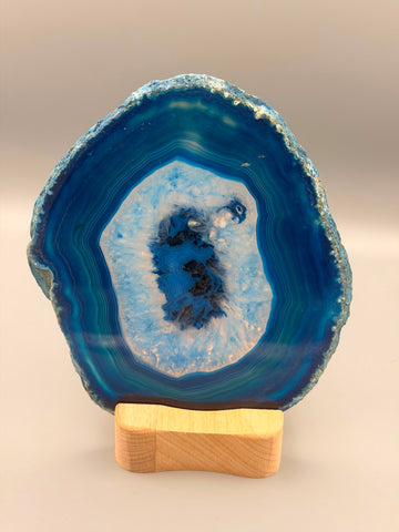 Teelichthalter mit Achatscheibe – einzigartiges Naturkunstwerk mit stimmungsvollem Kerzenlicht