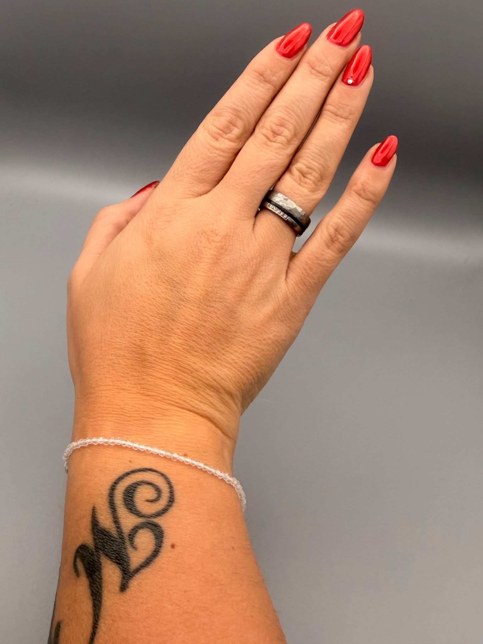 Bergkristall Armband facettiert 2 mm mit Karabinerverschluss – Ansicht 2