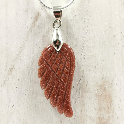 Edelstein Flügel Anhänger