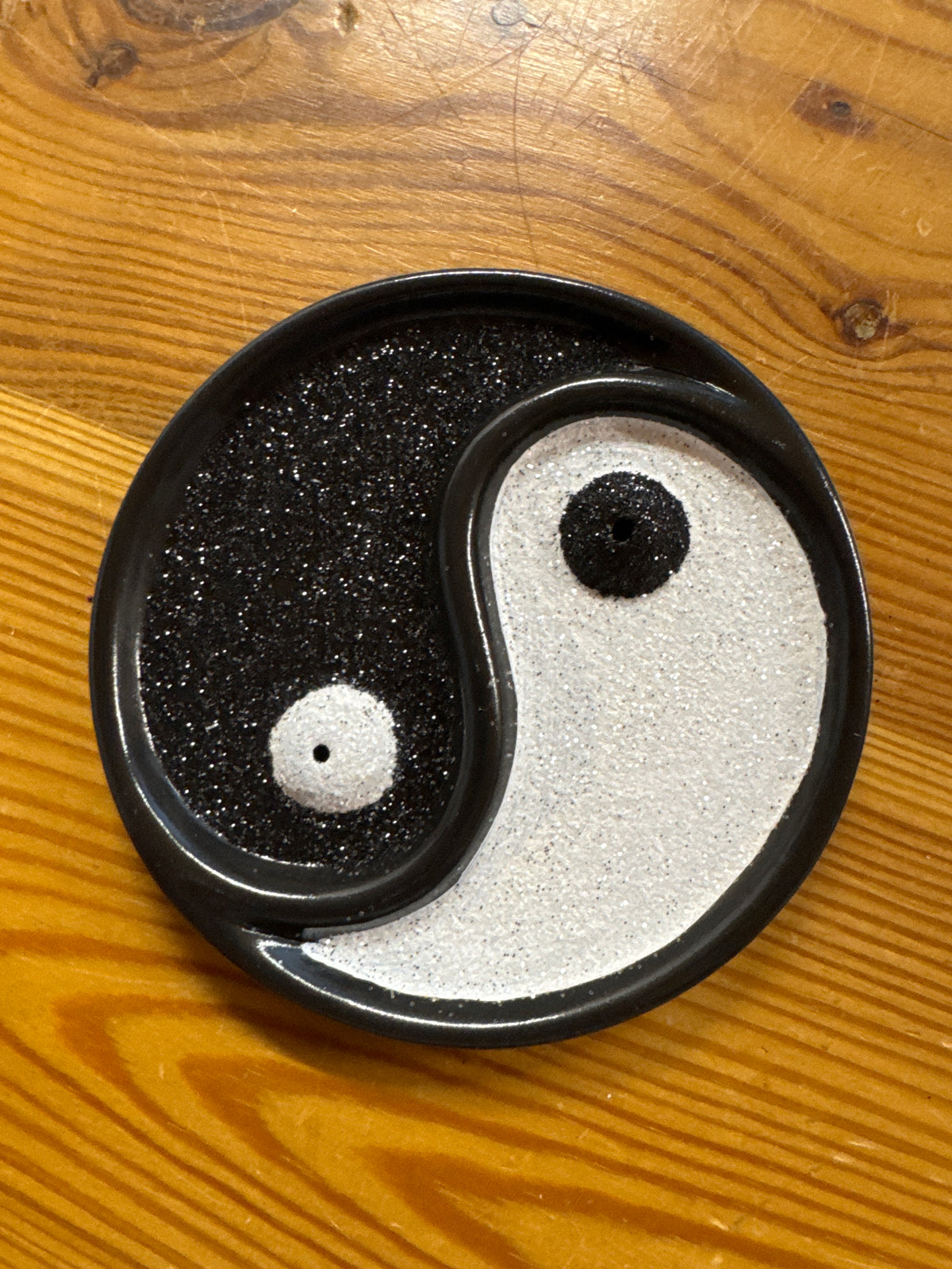 Räucherstäbchenhalter Yin Yang glitzer