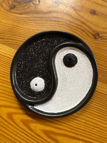 Räucherstäbchenhalter Yin Yang glitzer