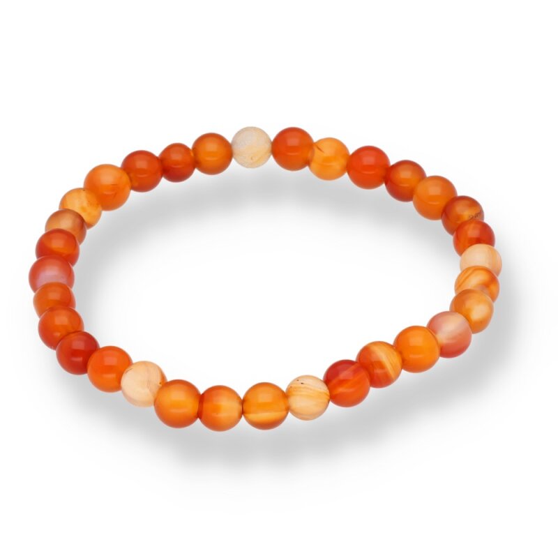 Karneol Armband – 8 mm Kugeln · ca. 19cm | Lebensfreude, Mut & Aktivität