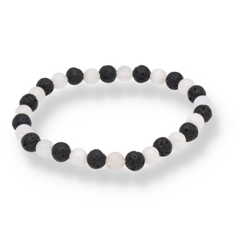 Lavastein · Labradorit Armband – 6 mm Kugeln | Erdung, Schutz & innere Stärke