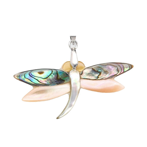 Muschel-Anhänger Libelle aus Abalone und Perlmutt