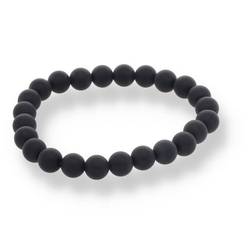 Onyx Armband matt – 8 mm Kugeln | Stärke, Schutz & klare Präsenz