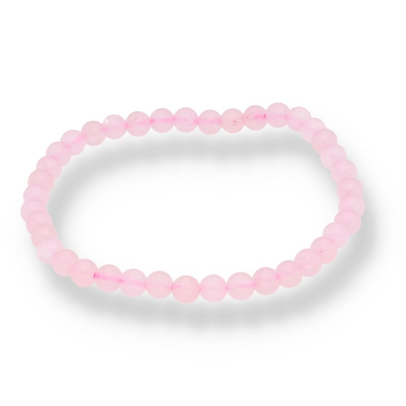Rosenquarz Armband – 4 mm Kugeln | Liebe, Gesundheit & feine Herzenergie