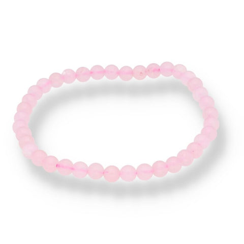 Rosenquarz Armband – 4 mm Kugeln | Liebe, Gesundheit & feine Herzenergie