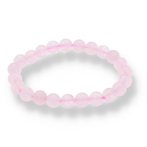 Rosenquarz Armband – 8 mm Kugeln | Liebe, Herzöffnung & sanfte Harmonie