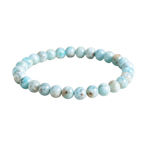 Larimar Armband – Kugeln ca. 5,5–6,5 mm | 19 cm