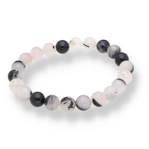 Turmalinquarz Armband – 8 mm Kugeln | Schutz, Klarheit und harmonische Balance