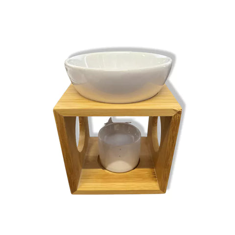 Duftlampe / Aromalampe Modern aus Holz & Keramik 